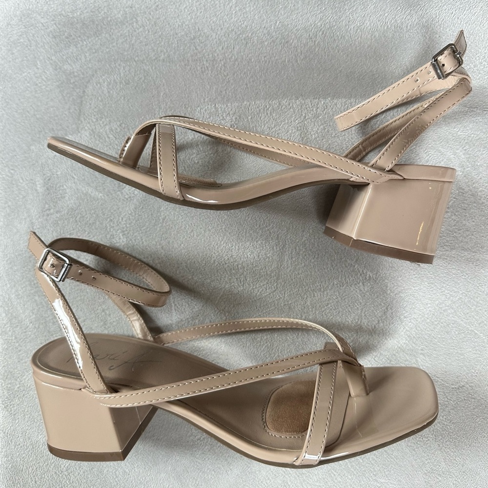 Nordstrom Strappy Square-Toe Sandals in Nude - Picture 2 of 5